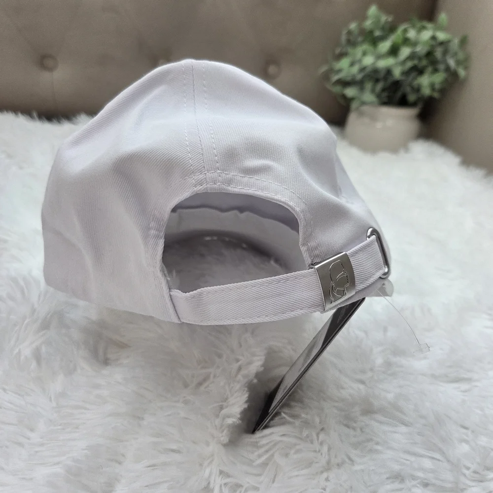 Karl Lagerfeld Paris White‎ Charm Logo Baseball Cap NWT